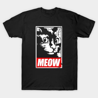 Funny Cute Cat Meow Meme For Cat Lovers T-Shirt